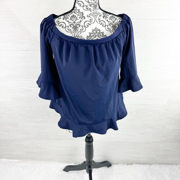 Jude Connally Demi Off Shoulder Flounce Top - Picture 3 of 10